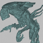 Alien — Numérisation d’un jouet Alien, hauteur 250 mm