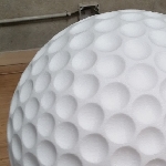 Balle de golf — Usinage d’une balle de golf en polystyrène