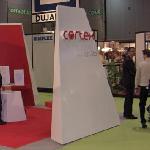 Stand Cortex — Réalisation d’un stand en polystyrène résiné pour un salon - présentation d'un je de société