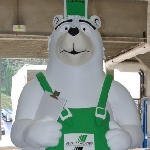 Ours — Réalisation d’un ours en polystyrène résiné.