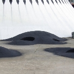 Sédiments — Réalisation d’une pièce en polystyrène pour la biennale du Havre. Artiste : Vincent Lamouroux