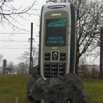 Siemens — Réalisation de 9 téléphones portables Siemens hauteur 6 mètres pour le Cebit de Hannovre en Allemagne