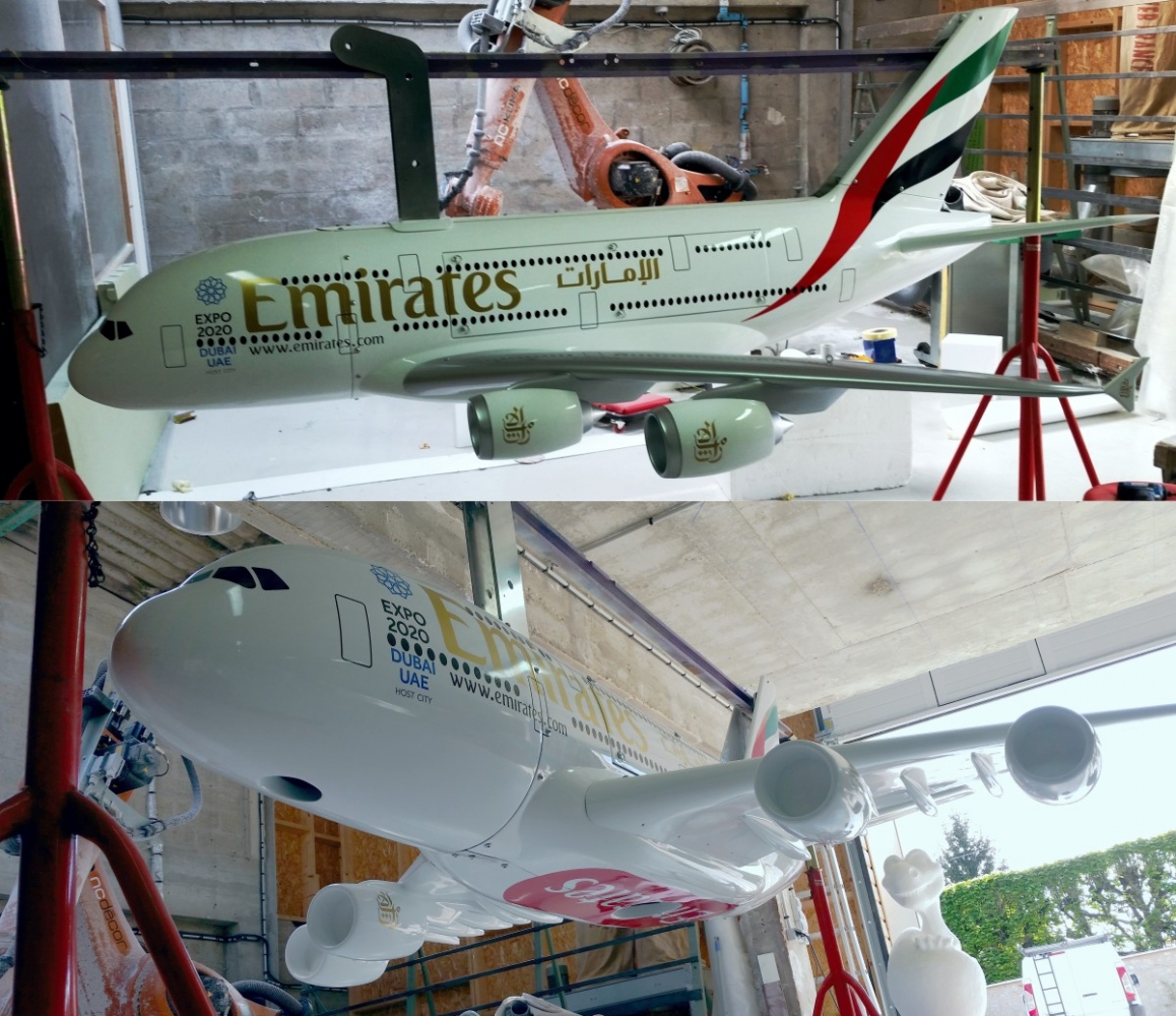 Airbus A380 pour Rolland Garros — Réalisation d’un Airbus A380 pour Rolland Garros. Support de la caméra "Spidercam".