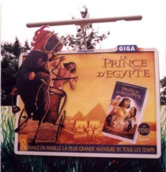 Prince d Egypte — Réalisation d’une campagne publicitaire en Contre-collage