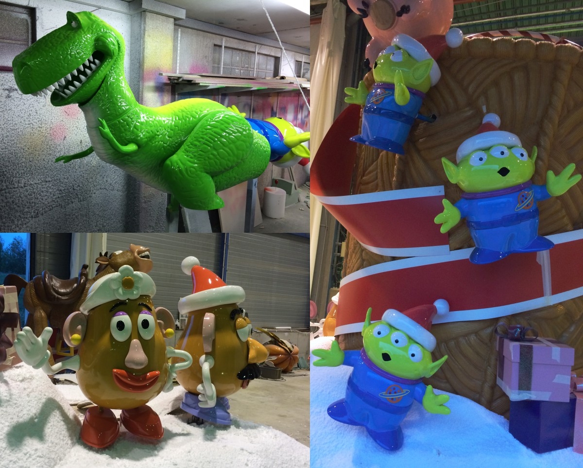 Parc d’attraction — Personnages en résine